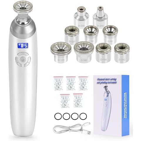 Beauty Star Upgraded Cordless Diamond Micro-dermabrasion Machine, Portable Crystal Tips Tool for Facial Skin Care, Face Pore Vacuum Glow Devices Kit, Home Use Microderm Equipment Cover