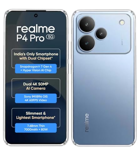 Image of Soft Silicone TPU Flexible Back Cover Compatible with Realme P4 Pro 5G