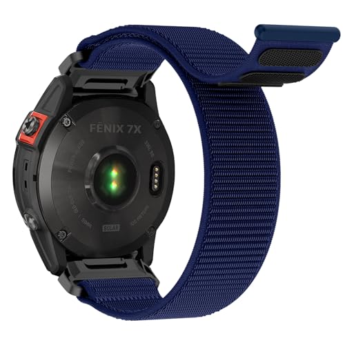 Correa para Garmin Fenix 7X Solar, Easy Fit 26mm Pulsera de Nylon para Fenix 7X Pro/7X Pro Solar