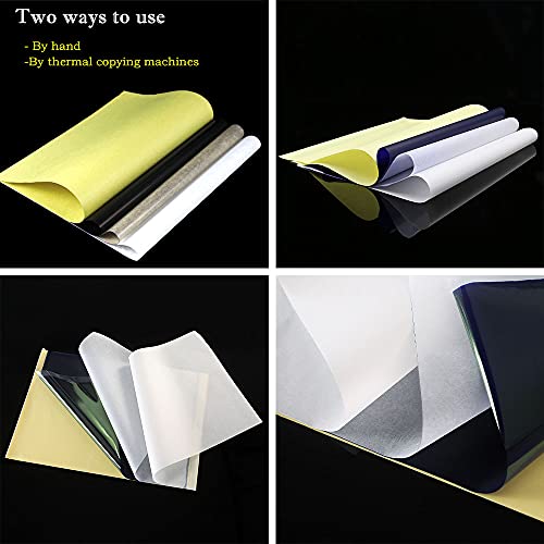 Sacnahe Tattoo Stencil Transfer Paper 30 Sheets 4 Layers A4 Tattoo Transfer Carbon Paper 8.5" X 11" Tattoo Transfer Paper (30Pcs Tattoo Transfer Paper) #TOP2