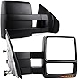 YITAMOTOR Towing Mirrors Compatible with Ford F150 Power Heated with LED Signal and Puddle Light Tow Mirrors (Pair set), Replacement for 2007 - 2014 Ford F150 Series Pickup