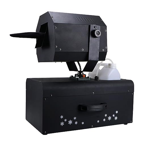 Máquina portátil de nieve artificial, máquina pulverizadora de efecto nieve de 2000 W con control remoto, cabezal oscilante de 90° y tamaño ajustable de copos, para Halloween miniatura 1