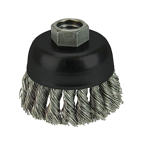 Brosse en acier inoxydable à nœud simple Weiler 13258 de 6,35 cm
