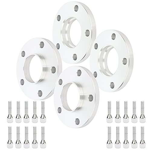 WHEELTECH 4pc 15mm Hubcentric Wheel Spacers 5x120 with 72.6mm Hub Bore Extended M12x1.5 Conical Bolts(40mm Shank Length)