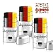 3 Pack Germany Flag Face Paint Stick, Black Red Yellow Body Paint Sticks for Soccer Fans with 2 pcs Stickers, Hypoallergenic & Washable Face Painting Sticks for Football Fans, Sports Cheering & Party