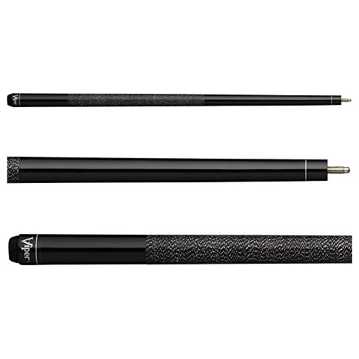 Viper Elite 58" 2-Piece Billiard/Pool Cue, Metal Black, 18 Ounce