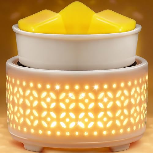 Maromamix Ceramic Wax Melt Warmer with 7-Color Light – Electric Candle