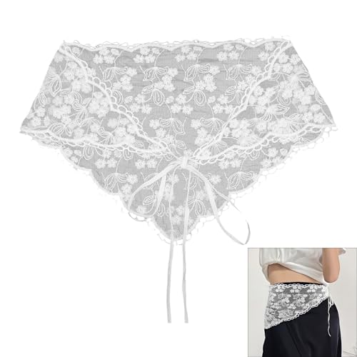 Embroidered Hair Scarf Lace Bandana Photo Props Laciness Turban for Adults Kids Embroidered Balletcore Headwear2