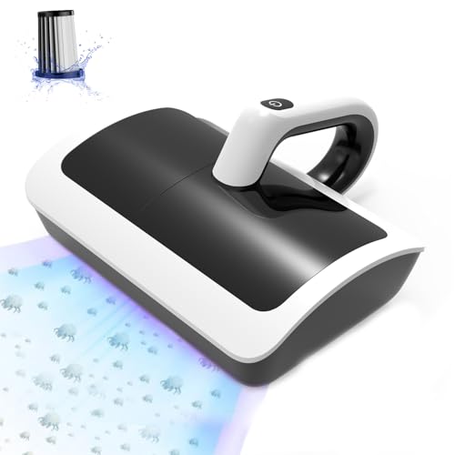 CDYSFANK Mattress Vacuum Bed Vacuum Cleaner with UV 18000pa Super Suction Power?HEPA Filter 253.7nm UV-C Light & 30000 RPM/Min Brushroll Rotation & Heating & Ultrasonic Quintuple Tech (Corded)