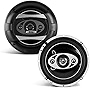BOSS Audio Systems P65.4C Phantom Series 6.5 Inch Car Stereo Door Speakers - 400 Watts Max, 4 Way, Full Range, Tweeters, Coaxial, Sold in Pairs, Hook Up To Amplifier