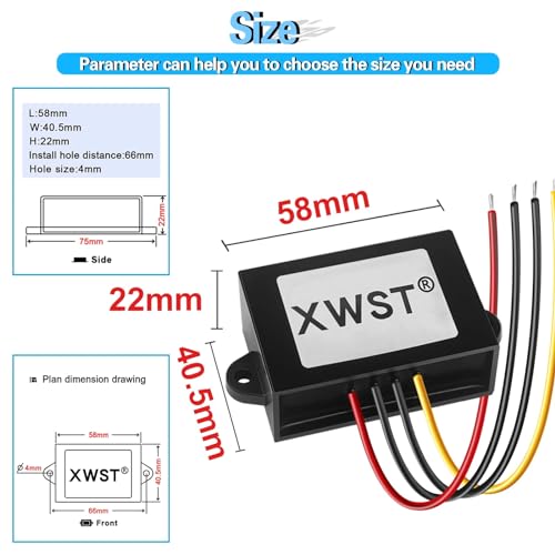 Régulateur de tension 12V 24V 48V à 6V convertisseur DC DC étanche