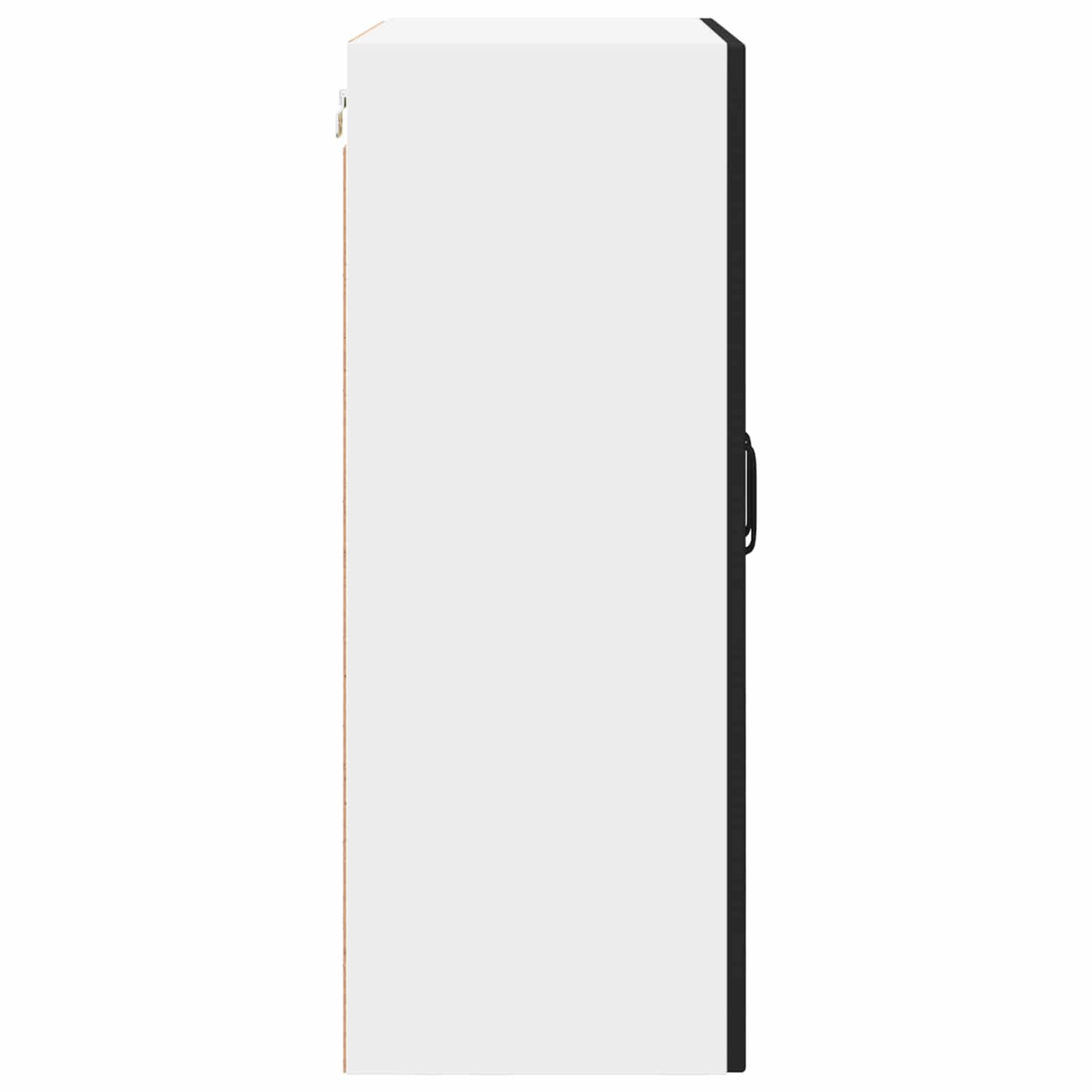 Wandschrank Porto Schwarz 60 x 31 x 80 cm Holzwerkstoff moderner Küchenschrank mit 2 Türen und 3 Regalen für effiziente Küchenorganisation