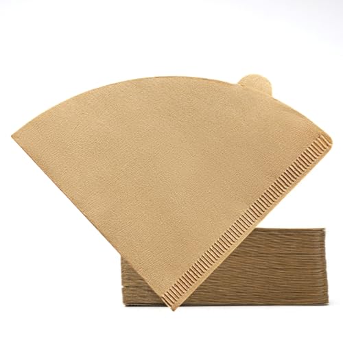 V60 Coffee Filters Size 02 - Disposable Natural Brown Paper Filters for 1-4 Cups - Compatible with Hario V60, Pour Over & Drip Coffee Makers (Natural Unbleached, 02 V60-100 Count)