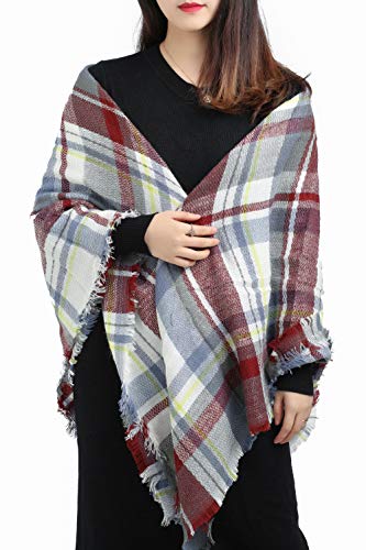 Spring Fever Plaid Checked Tartan Scarf Wrap Shawl.2