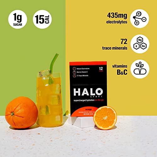 Halo Hydration Orange Electrolyte Drink Powder Sachets Dietary