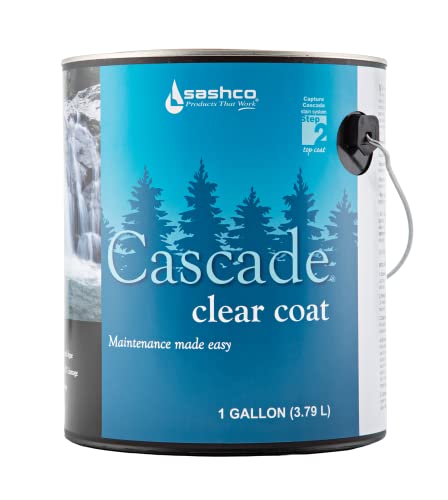 Sashco Cascade Top Coat, 1 Gallon Pail, Clear Matte (Pack of 1)