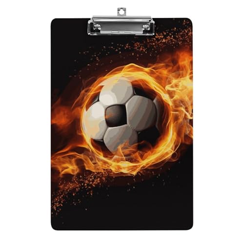 Porte-bloc football en acrylique A4 pour enseignant et bureau