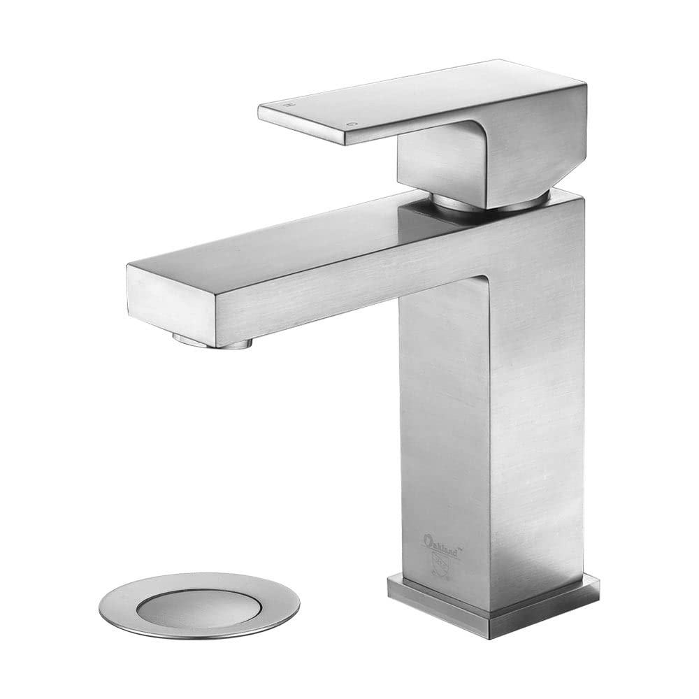 Buy Single Hole Bathroom Faucet Brushed Nickel, Oakland SingleHandle
