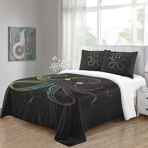 Housse de couette la pieuvre en microfibre douce avec impression 3D King Size - 5