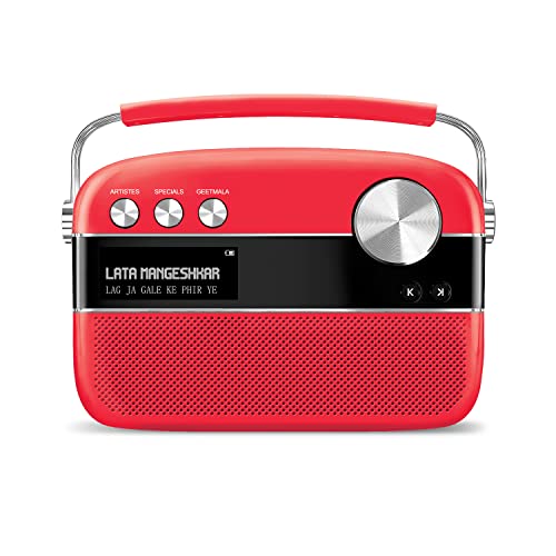Image of Saregama Carvaan Premium Hindi - Portable Music Player with 5000 Preloaded Songs, FM /BT /AUX (Coral Pink)