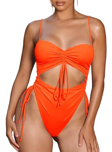 Viottiset Women's Cut Out Drawstring One Piece Swimsuit...