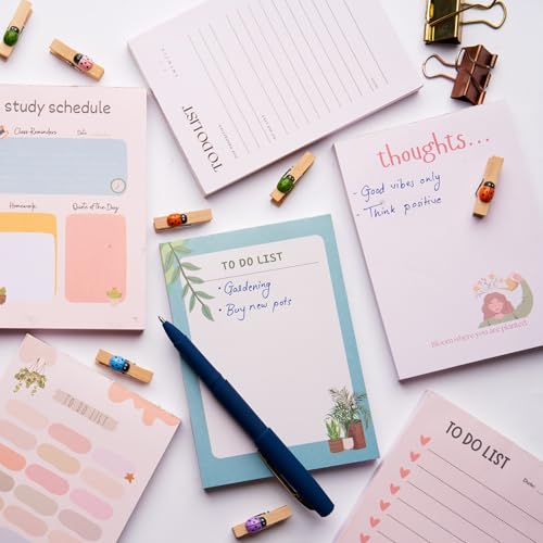 Image of A6 Notepads with 90 GSM Premium Paper | 96 Tearable Pages - Compact Daily Planner for Notes | To-Do Lists, Office, School & Personal Organization (Make A Grocery)