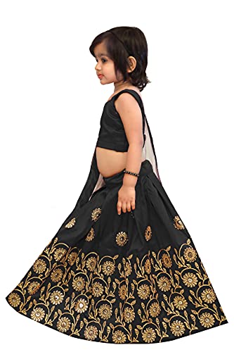 Image of Girl's Tafetta Silk Readymade Lehenga Choli