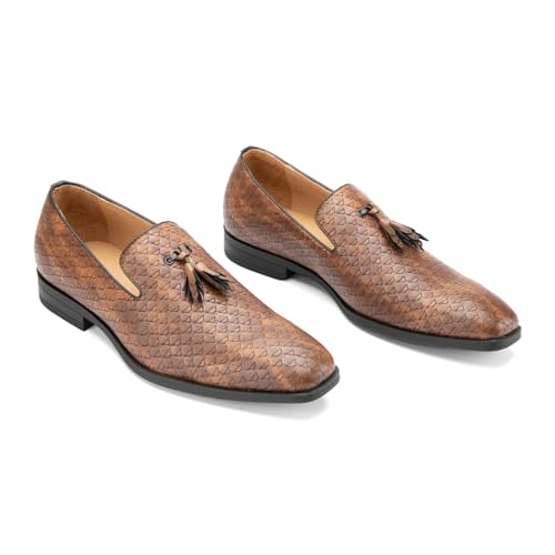 Image of Meijiana Mens Loafers Wedding Dress Shoes Slip-On Loafers for Men Tuxedo Suit Shoes