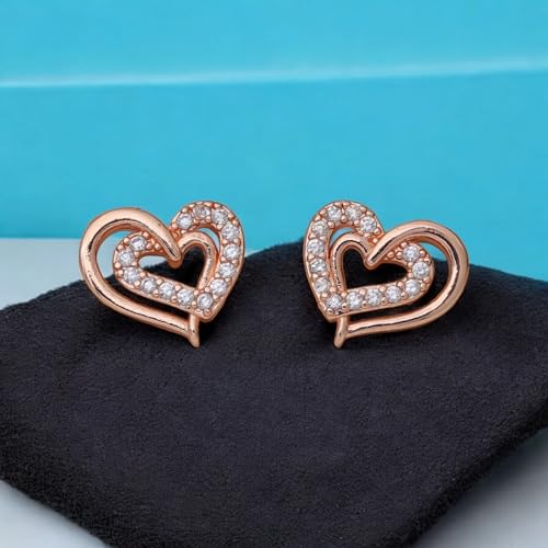 Image of Nilu's Collection Daily Use, Light Weight Cubic Zircon Stud Earrings| Perfect for baby girls, office goers