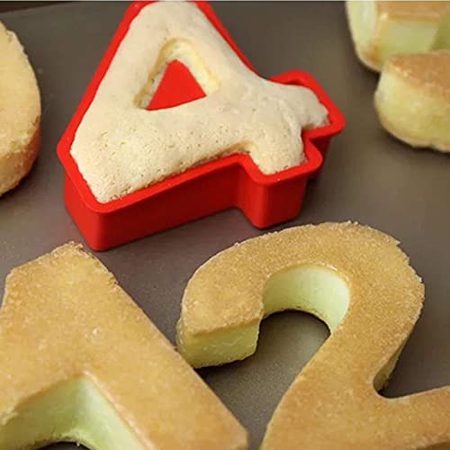 Small 9 Pieces Silicone Number Cake Molds Jelly Chocolate Moulds Candy Muffin Tray (4 Inch) #TOP6