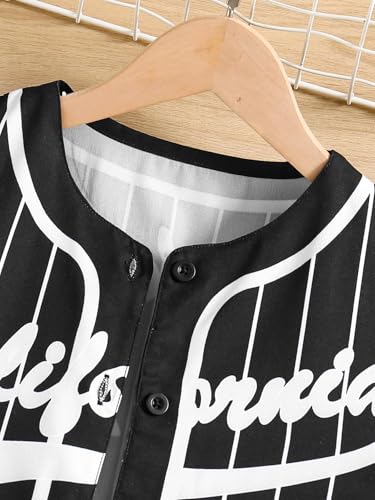 Image of Hilinker Girls Graphic 3 Piece Outfits Short Sleeve Striped Cardigan and Crop Cami with Shorts Set