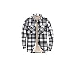 fleece lined flannel shirt womens