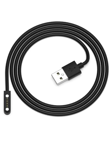 MJXYXCDH 5W 5V Smartwatch Cable de carga magnético para Reloj Inteligente de 4 pines 7,62 mm para Smart Watch KW99 KW28 FS08 GV68 KW06 Fitness Tracker Smart Glasses USB Accesorios Cargador