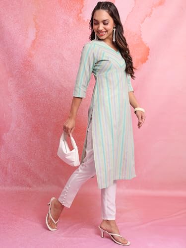 Image of Vishudh Women's Kurta | Regular Fit | Trendy Ethnic Top for Everyday Comfort