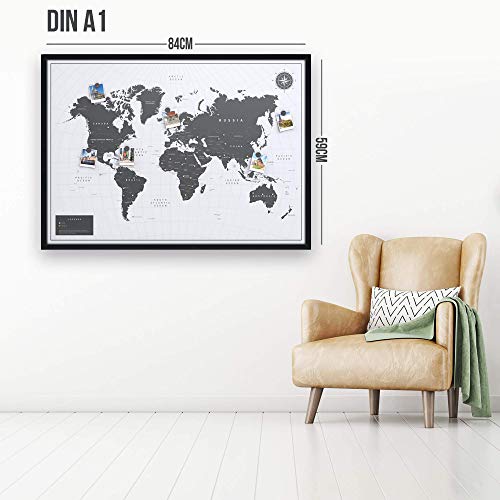 VACENTURES Planisfero magnetico con 2 x 15 pin