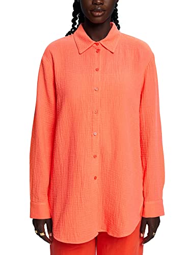 ESPRIT Damen 043EE1F304 Bluse, 870/CORAL ORANGE, L