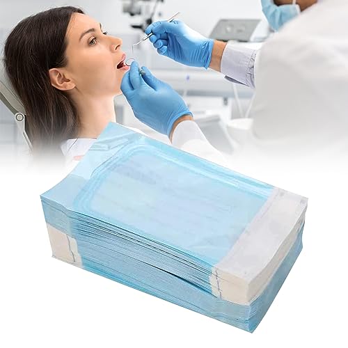 Bolsa de Esterilización, Bolsa de Sellado Médico, 100pcs Bolsa de Almacenamiento Dental, Bolsa de Auto Sellado, Bolsa de Esterilización Profesional, Bolsa de Esterilización Dental(90 * 165 MM)
