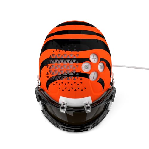 Image of NFL Echo Dot Bundle: Includes Echo Dot | Glacier White and Limited-Edition NFL Helmet Stand | Cincinnati Bengals