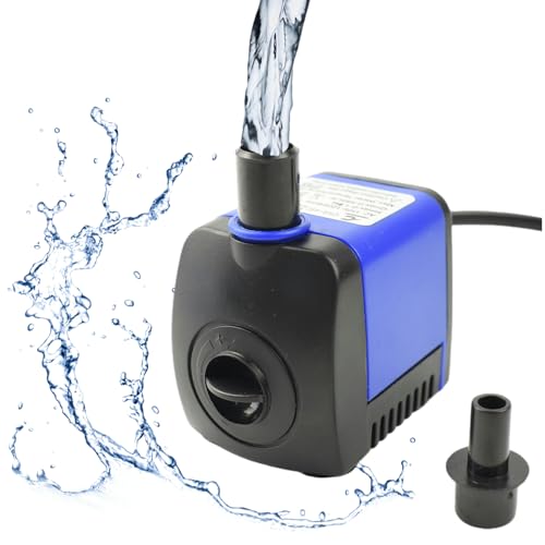 Image of Conquerall CHA-450 140GPH 550L /H AC 110V Submersible Pump 8W for Fish Tanks, Water Features, Ponds, Aquariums, Fountains, Statues, Backyard Fountains, Pump Hydroponics, and Pet Waterers
