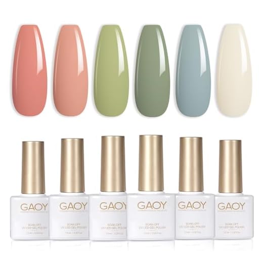 GAOY Green White Spring Gel Nail Polish Set