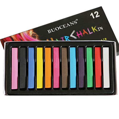 image for BUOCEANS Official Hair Chalk,Hair Chalk Pens,Temporary Hair Chalk Set,