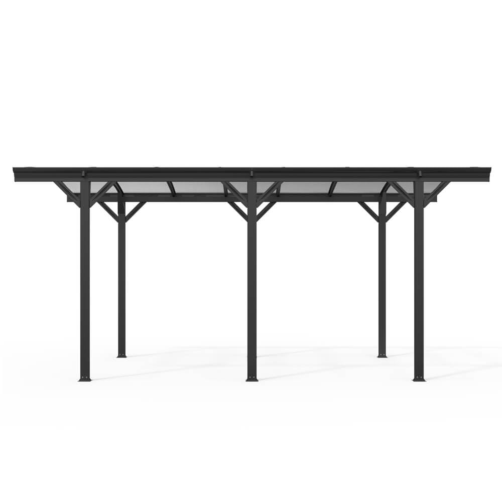 Home Deluxe - Design Carport - FALO, Anthrazit - Maße: 505 x 300 x 226/240 cm - inkl. Montagematerial I Autoüberdachung Garage Unterstand
