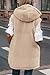 PRETTYGARDEN Womens 2025 Fall Reversible Long Vests Sleeveless Fleece Jacket Zip Up Hoodie Pockets Warm Coat Winter Clothing (Brown,Large)