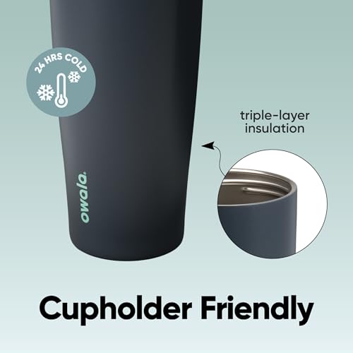 Image of Owala FreeSip Sway Insulated Stainless Steel Water Bottle with Two-Way Spout, Built-In Straw and Bucket Handle, Made for Travel, School, and Sports, 40oz, BPA Free, Leak Proof, Foggy Tide