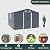 Kullavik 12FT x 10FT Outdoor Storage Shed,Waterproof Metal Tool Shed with Lockable Sliding Door and Air Vents,Metal Storage Shed for Garden,Patio,Lawn