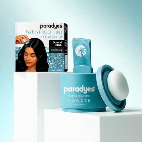 Image of Paradyes Cover Up Powder Natural Black Instant Root Tint | Covers Grey Roots & Bald Spots Instantly for Women & Men | Long-Lasting | Matte Finish | Easy Application | 4gm