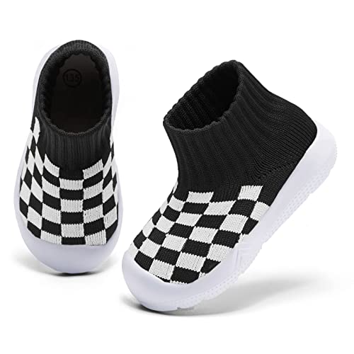 Image of MORENDL Baby Sock Shoes Toddler Walking Shoes Infant Slippers Boys & Girls Non-Slip Sneakers