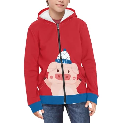 Boys Zip Up Hoodie for Girls Printed Pullover Hooded Sweatshirt Outwear Casual Jacket Sports Coat with Pockets3