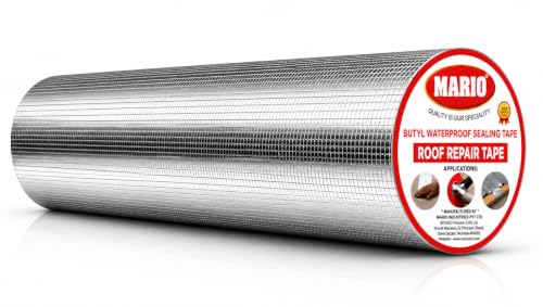 Image of Mario Maximum Width Butyl Waterproof Tape 20 Inch (500MM /50CM) x 5M | Ultimate Coverage Self-Adhesive Rubber Foil for Roof Leak, Terrace, Foundation, Large Crack & Surface Waterproofing