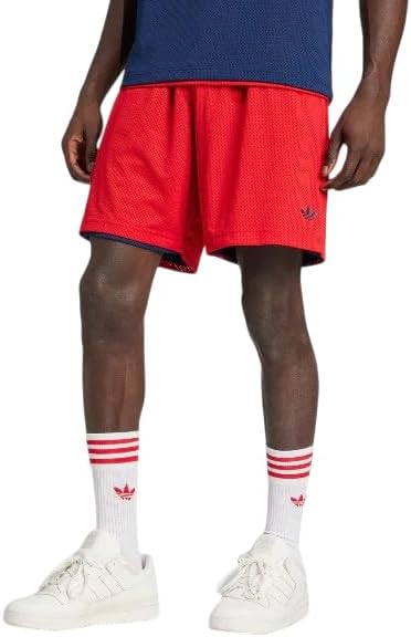 adidas Q12 Collegiate Mesh Reversible Shorts Men's sz Medium Blue/red